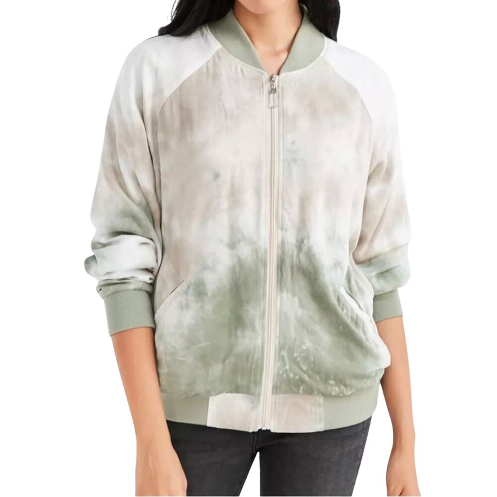 Urban Outfitters Without Walls Slouchy Bomber Reversible Jacket M Green Tie Dye